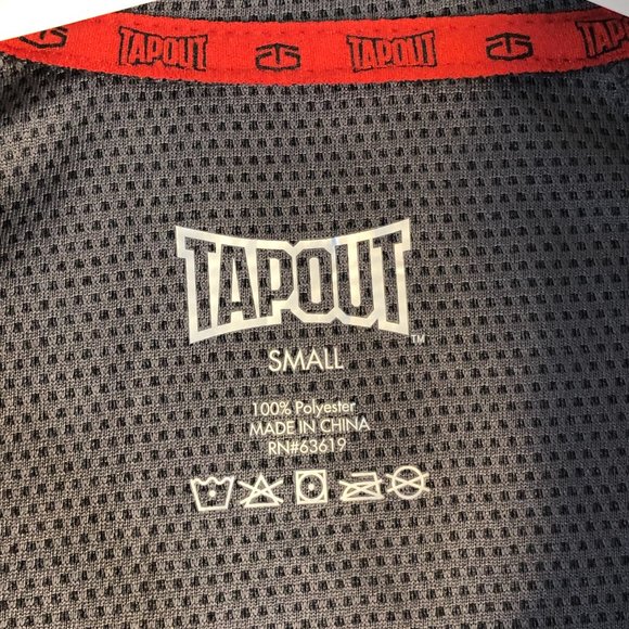 Tapout Men's Small Gray Mock Neck Quarter Zip Long Sleeve Shirt UFC MMA Athlete - Picture 3 of 10